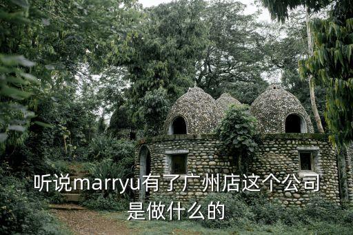 廣州芭雨絲李世燦，聽說marryu有了廣州店這個公司是做什么的