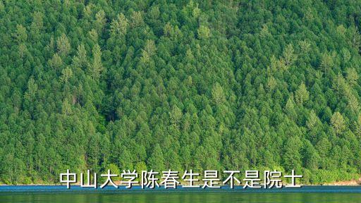 陽光城深圳區(qū)域總裁陳春生，中山大學陳春生是不是院士