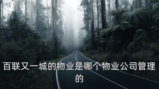 百聯又一城的物業是哪個物業公司管理的