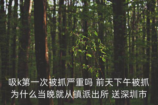 吸k第一次被抓嚴重嗎 前天下午被抓為什么當晚就從鎮派出所 送深圳市