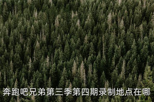 奔跑吧兄弟第三季第四期錄制地點在哪
