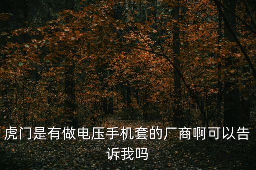 虎門是有做電壓手機套的廠商啊可以告訴我嗎