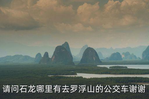 東莞石龍到羅浮山的公交車，誰知道石龍去羅浮山坐幾路車