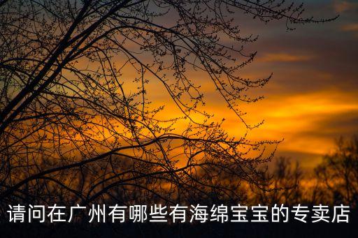 請問在廣州有哪些有海綿寶寶的專賣店