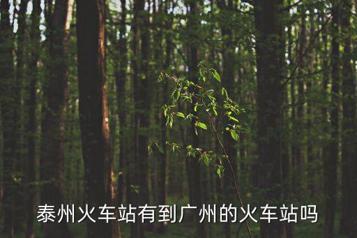 泰州火車站有到廣州的火車站嗎