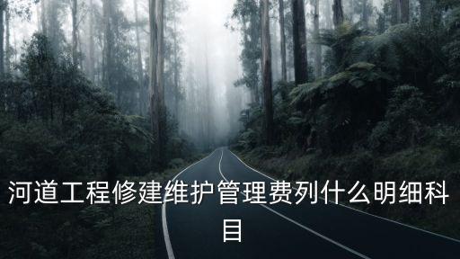 河道工程修建維護(hù)管理費(fèi)列什么明細(xì)科目