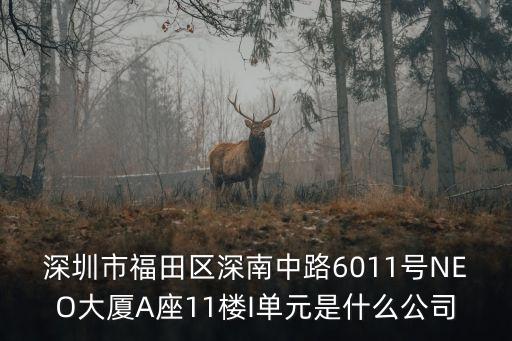 深圳昱天成，深圳市福田區(qū)深南中路6011號(hào)NEO大廈A座11樓I單元是什么公司