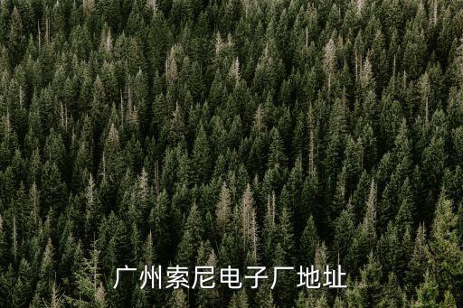 廣州高新區的地址電話號碼是多少，廣州索尼電子廠地址