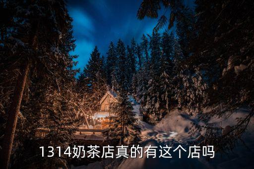 1314奶茶店真的有這個(gè)店嗎