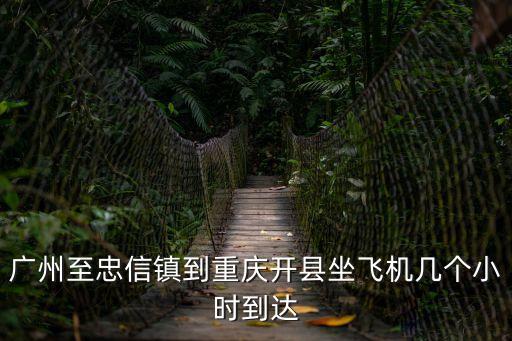 廣州至忠信鎮到重慶開縣坐飛機幾個小時到達