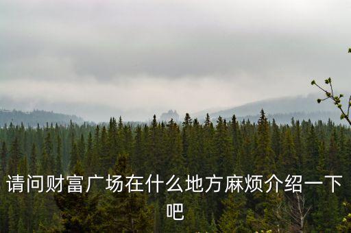 請(qǐng)問財(cái)富廣場(chǎng)在什么地方麻煩介紹一下吧