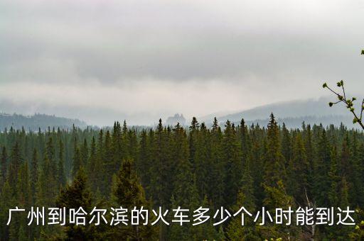 廣州到哈爾濱的火車多少個小時能到達