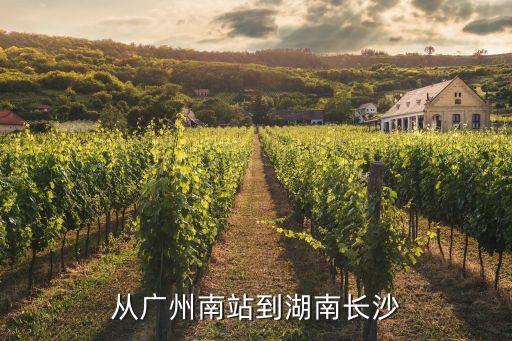 廣州南去長沙南，從廣州南站到湖南長沙