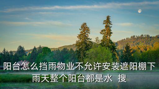 陽(yáng)臺(tái)怎么擋雨物業(yè)不允許安裝遮陽(yáng)棚下雨天整個(gè)陽(yáng)臺(tái)都是水  搜