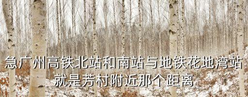 廣州花地灣站，急廣州高鐵北站和南站與地鐵花地灣站就是芳村附近那個(gè)距離