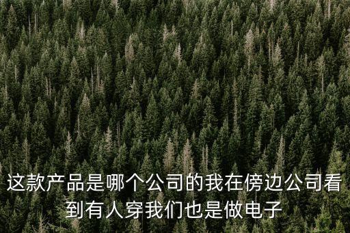 廣州可涉鞋業(yè)有限公司，這款產(chǎn)品是哪個公司的我在傍邊公司看到有人穿我們也是做電子