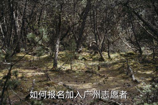 如何報名加入廣州志愿者