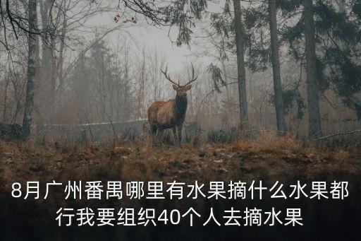 8月廣州番禺哪里有水果摘什么水果都行我要組織40個人去摘水果