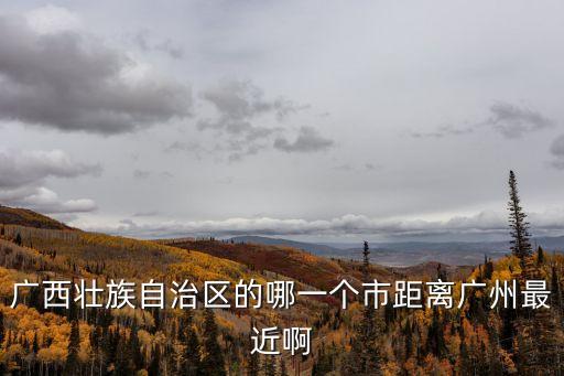 廣西壯族自治區(qū)的哪一個市距離廣州最近啊