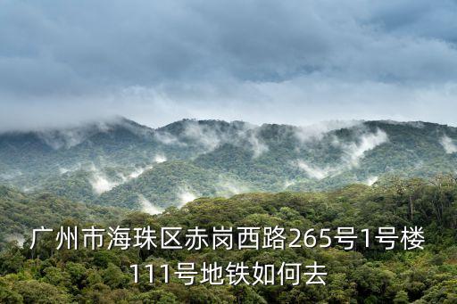 廣州市海珠區赤崗西路265號1號樓111號地鐵如何去