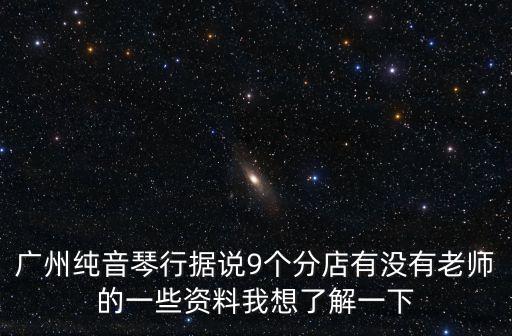 廣州純音琴行據說9個分店有沒有老師的一些資料我想了解一下