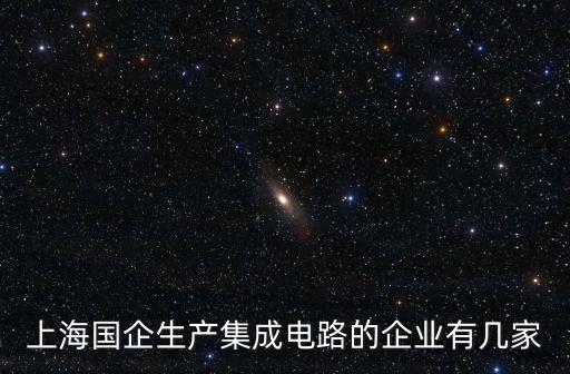上海國企生產集成電路的企業有幾家