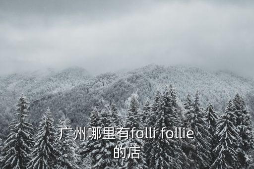 廣州哪里有folli follie的店