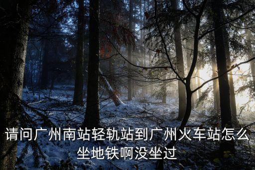 廣州南輕軌進站流程，廣州南站怎樣去坐輕軌