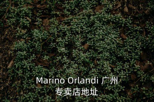 Marino Orlandi 廣州專賣店地址