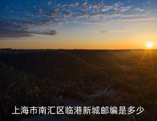 上海市南匯新城鎮郵政編碼，上海市南匯區臨港新城郵編是多少