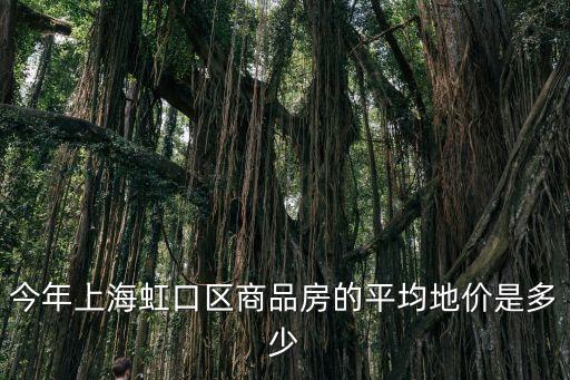 今年上海虹口區(qū)商品房的平均地價是多少