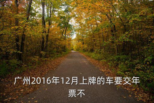 廣州 2016 追繳年票，廣州2016年12月上牌的車要交年票不