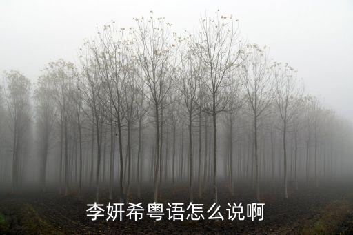 廣州微佛李妍希，李妍希粵語怎么說啊