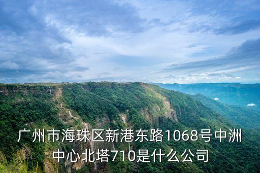 廣州市海珠區新港東路1068號中洲中心北塔710是什么公司