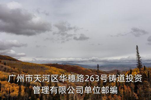 廣州市天河區華穗路263號鑄道投資管理有限公司單位郵編