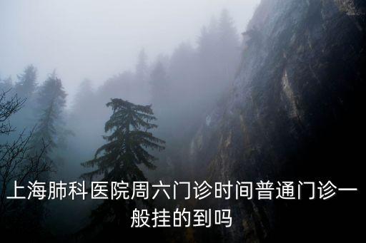 上海肺科醫(yī)院周六門診時(shí)間普通門診一般掛的到嗎