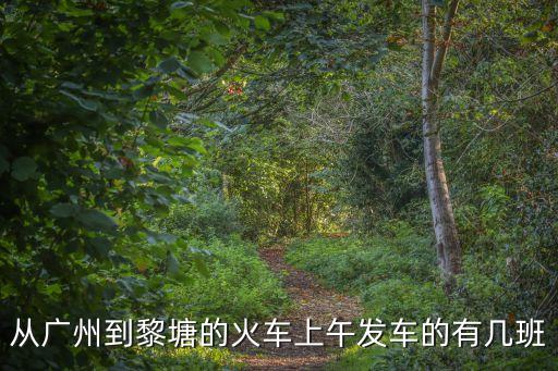 從廣州到黎塘的火車上午發車的有幾班