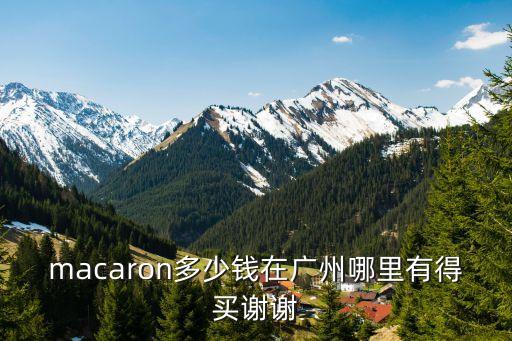 macaron多少錢在廣州哪里有得買謝謝