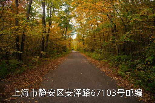 上海市靜安區安澤路67103號郵編