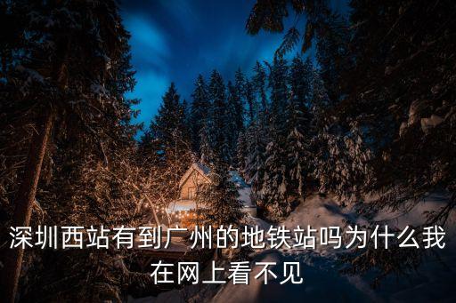 深圳西站有到廣州嗎，有從深圳西站到廣州的動車嗎
