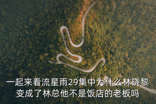 一起來看流星雨29集中為什么林曉黎變成了林總他不是飯店的老板嗎
