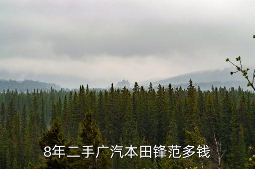 8年二手廣汽本田鋒范多錢