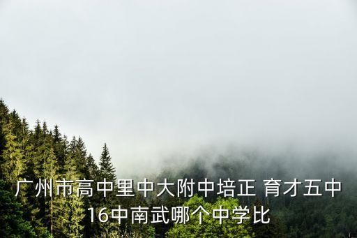 廣州五中VS培正賽果，廣州高中培正好還是五中好