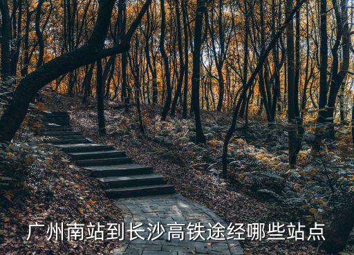 廣州南站到長沙高鐵途經哪些站點