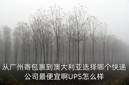 從廣州寄包裹到澳大利亞選擇哪個(gè)快遞公司最便宜啊UPS怎么樣