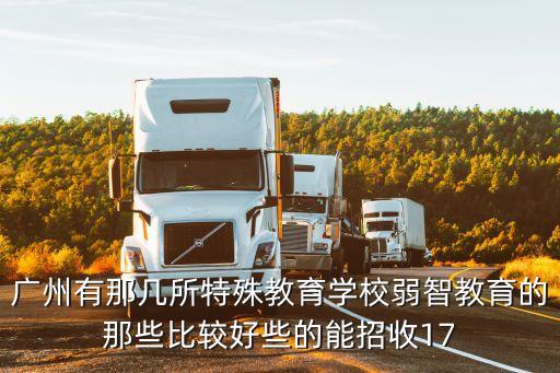 廣州多聰教育，廣州有那幾所特殊教育學校弱智教育的那些比較好些的能招收17