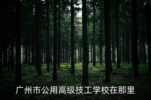 廣州公共技師學院，廣州市公用高級技工學校在那里