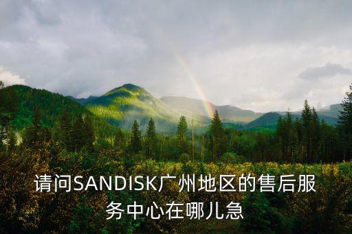 請問SANDISK廣州地區的售后服務中心在哪兒急