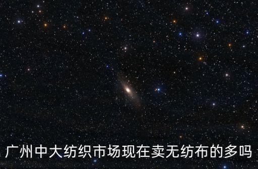 廣州中大紡織市場現在賣無紡布的多嗎