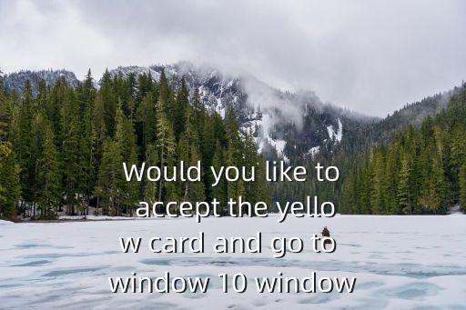 Would you like to accept the yellow card and go to window 10 window
